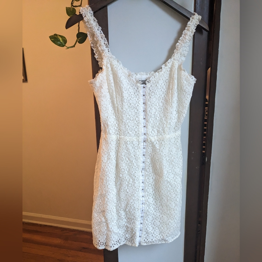 🌹 REFORMATION- NEW White Cotton Lace Broderie DRESS